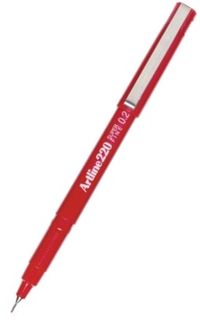 ARTLINE 220 FINELINER PEN 0.2MM RED