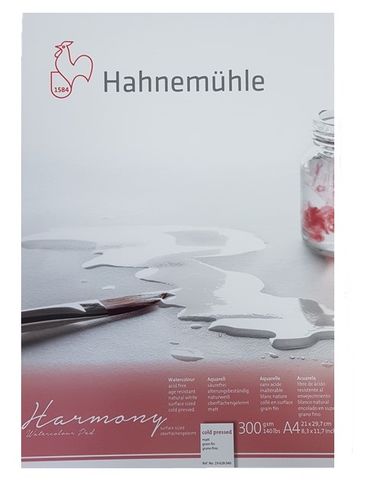 HAHNEMUHLE HARMONY WATERCOLOUR 300G CP PAD A4