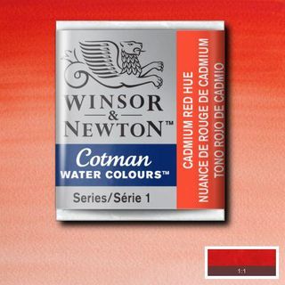 W&N COTMAN HALF PAN CADMIUM RED HUE