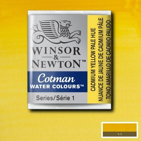 W&N COTMAN HALF PAN CADMIUM YELLOW PALE HUE