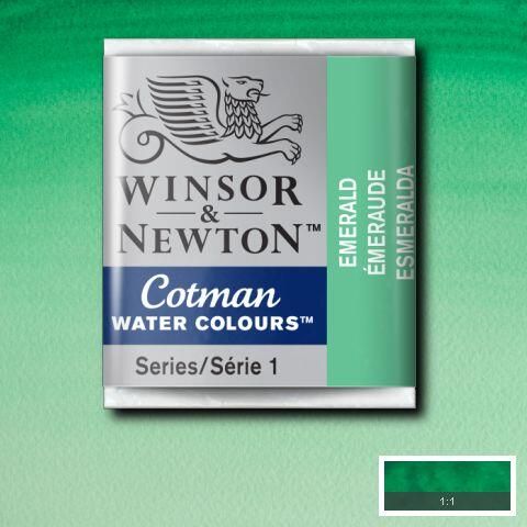 W&N COTMAN HALF PAN EMERALD