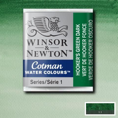 W&N COTMAN HALF PAN HOOKERS GREEN DARK