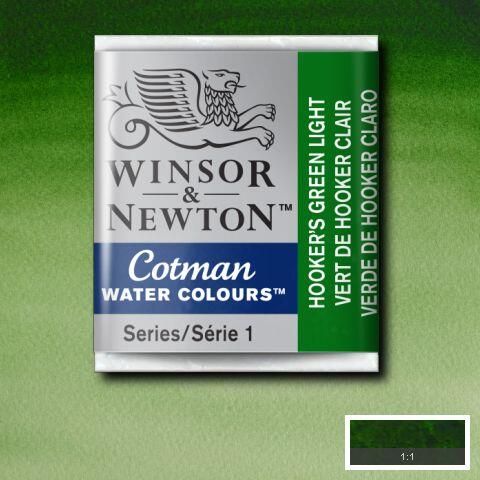 W&N COTMAN HALF PAN HOOKERS GREEN LIGHT