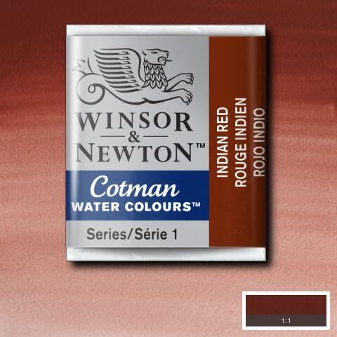 W&N COTMAN HALF PAN INDIAN RED