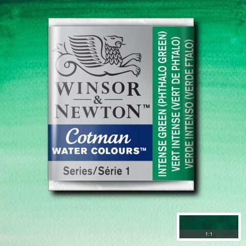 W&N COTMAN HALF PAN INTENSE GREEN