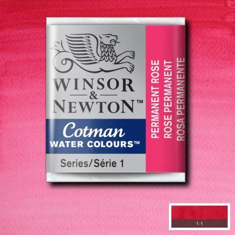 W&N COTMAN HALF PAN PERMANENT ROSE