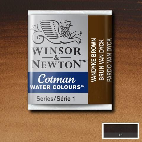 W&N COTMAN HALF PAN VANDYKE BROWN