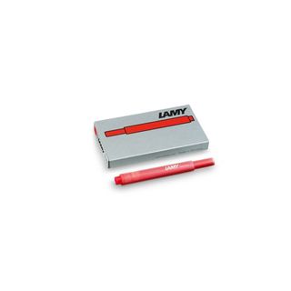 LAMY T10 INK CARTRIDGES PKT 5 RED