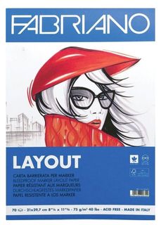 FABRIANO BLEEDPROOF PAPER MARKER LAYOUT PAD A4