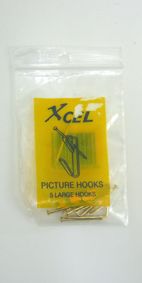 XCEL PICTURE HOOKS 520 SGL LARGE PKT5