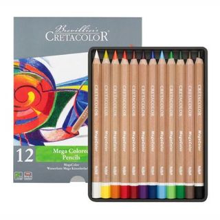 CRETACOLOR MEGACOLOR PENCILS TIN BOX 12