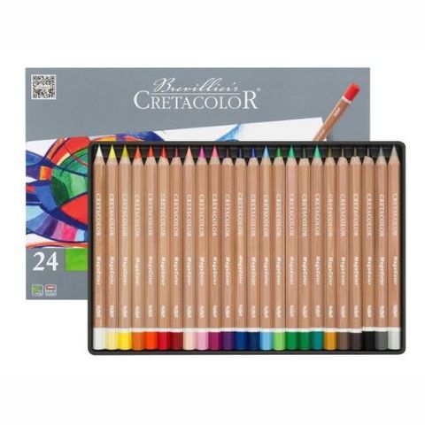 CRETACOLOR MEGACOLOR PENCILS TIN BOX 24