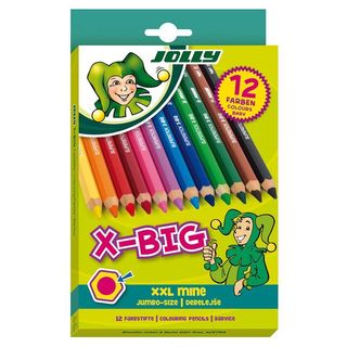 JOLLY X-BIG COLOUR PENCIL SET 12 ASSORTED