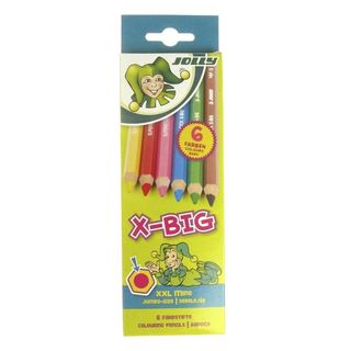 JOLLY X-BIG COLOUR PENCIL SET 6 ASSORTED