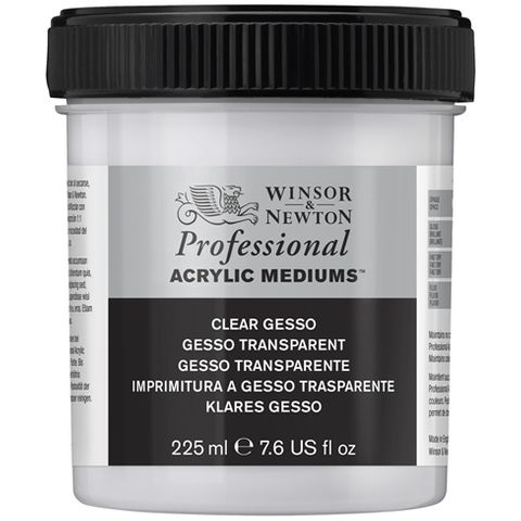 W&N ARTIST ACRYLIC GESSO CLEAR 225ML