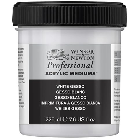 W&N PROFESSIONAL ACRYLIC GESSO WHITE 225ML