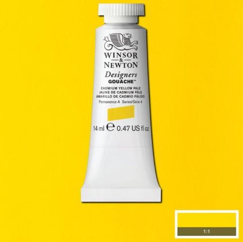 W&N D GOUACHE 14ML S4 CADMIUM YELLOW PALE