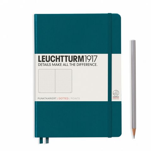 LEUCHTTURM1917 NOTEBOOK A5 DOTTED PACIFIC GRN