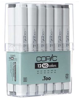 COPIC CLASSIC MARKER SET 12 NEUTRAL GRAY