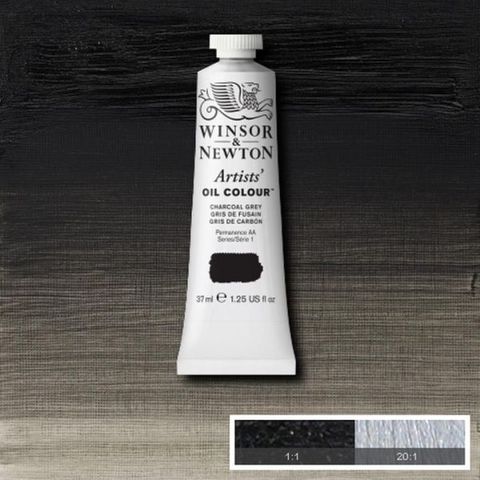 W&N ARTISTS OIL 37ML CHARCOAL GREY S1