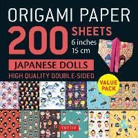 ORIGAMI PAPER JAPANESE DOLLS 6 X200
