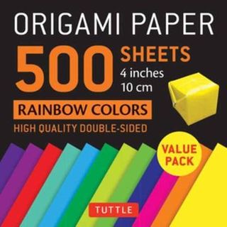 ORIGAMI PAPER 500 RAINBOW SHHETS 10CM