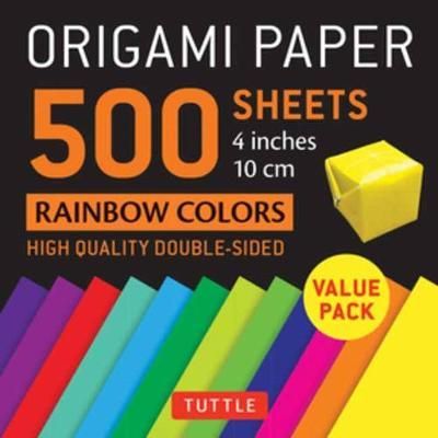 ORIGAMI PAPER 500 RAINBOW SHHETS 10CM