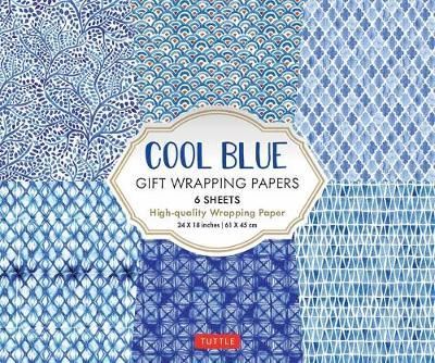 COOL BLUE WRAPPING PAPER 6 SH 45 X 61CM