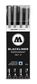 MOLOTOW BLACKLINER SET 4 #3 (CHIS,RND,CALLIG,BRUS)