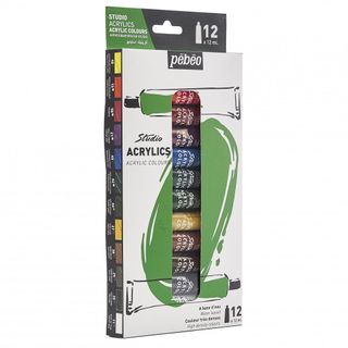 PEBEO STUDIO ACRYLIC PAINT SET 12 X 12ML