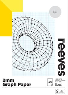 REEVES GRAPH PAPER PAD 2MM 70GSM A3