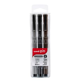 UNI PIN FINELINE PERMANENT 3 X COLOUR PEN SET 3