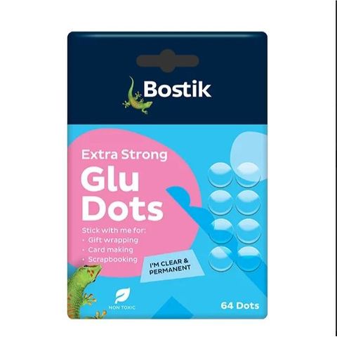 BOSTIK CLEAR GLU DOTS EXTRA STRONG PERMANENT