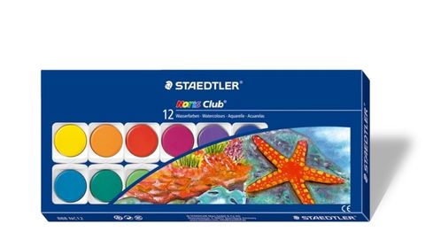 STAEDTLER NORIS CLUB WATERCOLOURS BOX 12