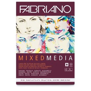 FABRIANO MIXED MEDIA 250G PAD A5 40SHT