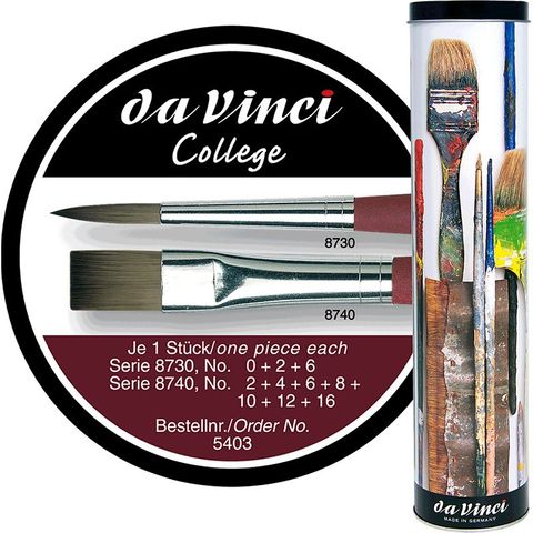 DA VINCI TIN BRUSH SET OF 10 COLLEGE