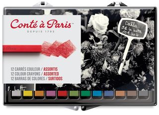 CONTE COLOUR CARRE CRAYONS ASSORTED SET 12