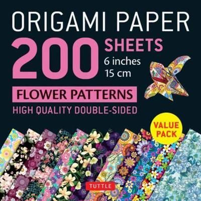 ORIGAMI PAPER FLOWER PATTERNS 200 SHEETS 15CM