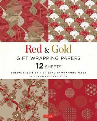 RED AND GOLD GIFT WRAPPING PAPERS