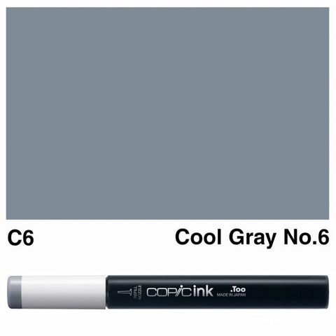 COPIC INK C6 COOL GRAY NO 6 NEW BOTTLE