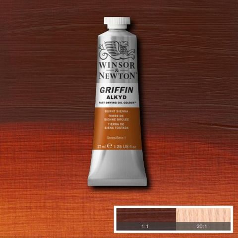 W&N GRIFFIN 37ML BURNT SIENNA S1