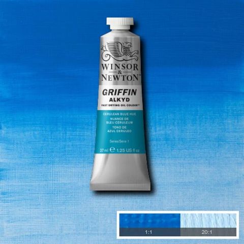 W&N GRIFFIN 37ML CERULEAN BLUE HUE S1