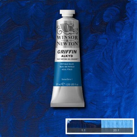 W&N GRIFFIN 37ML PHTHALOCYANINE BLUE S1