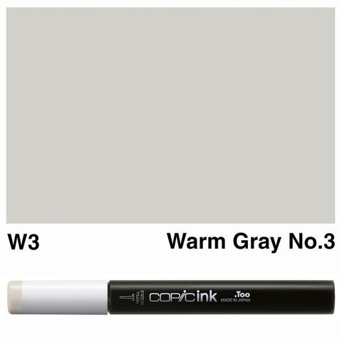 COPIC INK W3 WARM GRAY NO 3 NEW BOTTLE