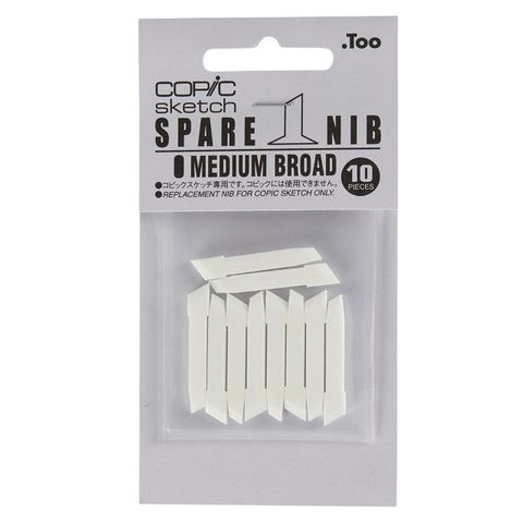 COPIC SPARE NIB PKT 10 MEDIUM BROAD