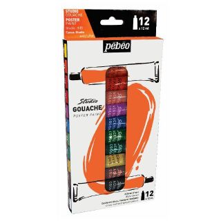 PEBEO STUDIO GOUACHE PAINT SET 12 X 12ML