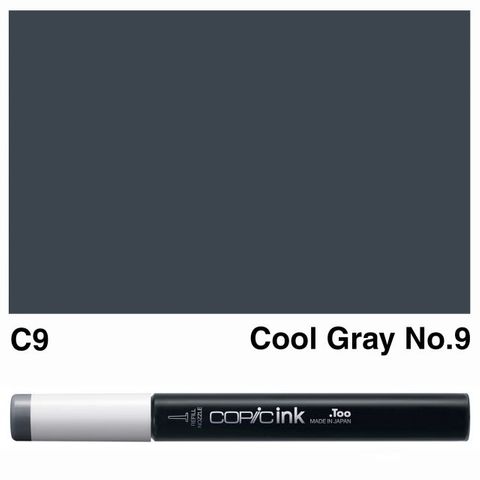 COPIC INK C9 COOL GRAY NO 9 NEW BOTTLE