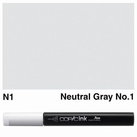 COPIC INK N1 NEUTRAL GRAY NO 1 NEW BOTTLE