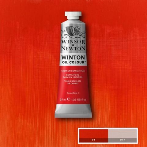 W&N WINTON OIL 37ML CADMIUM SCARLET HUE