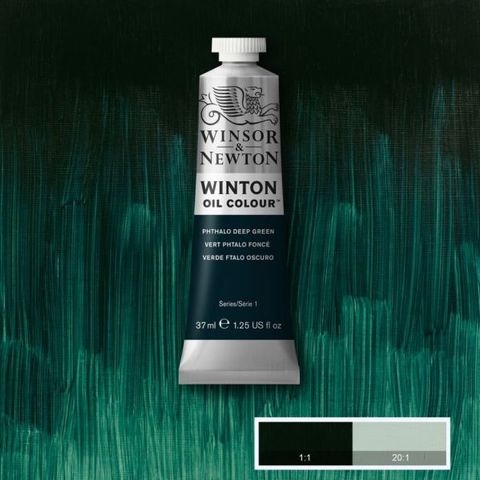 W&N WINTON OIL 37ML PHTHALO DEEP GREEN